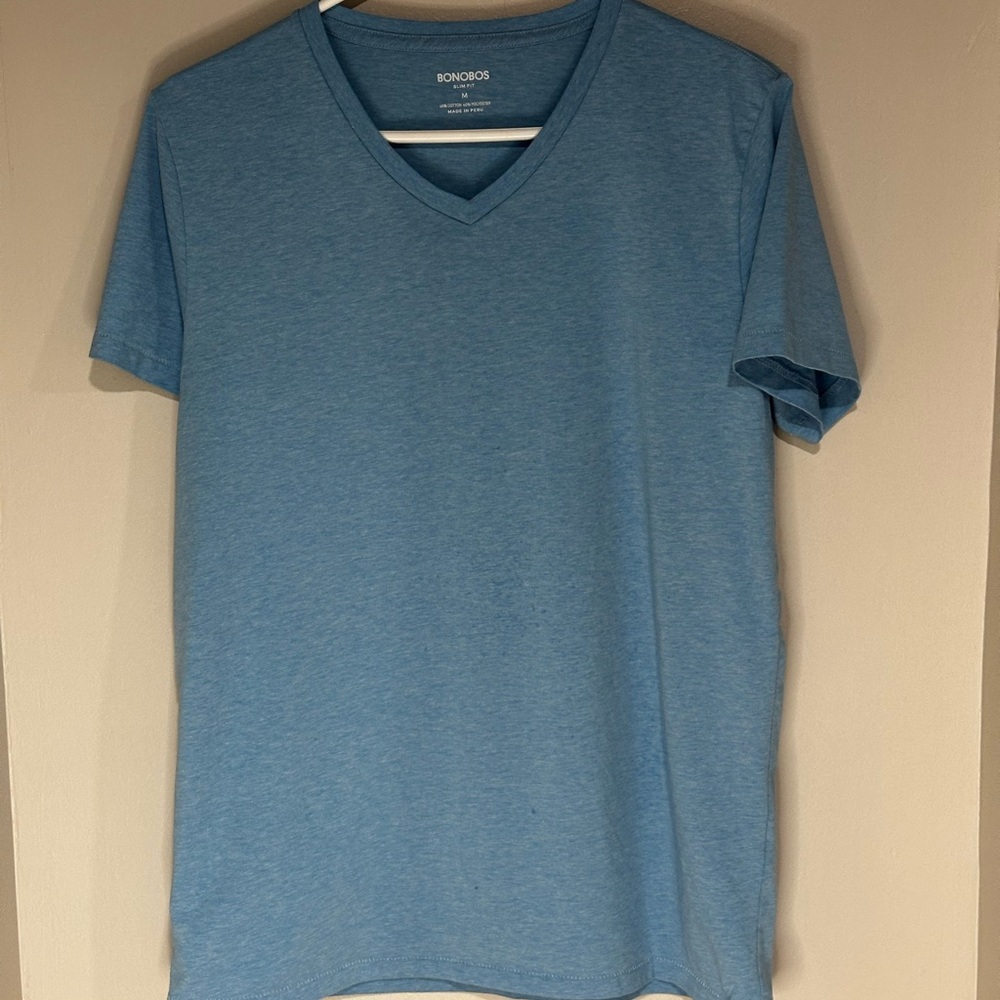 Bonobos Men's Sky Blue V-Neck Tee